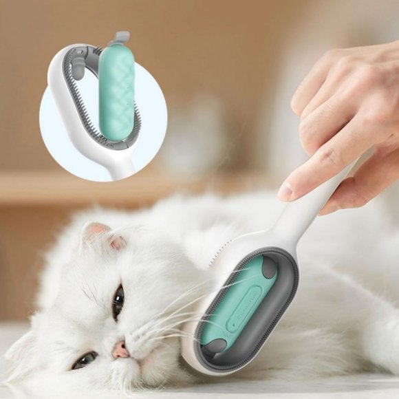 Two In one Hair Removal Cleaning Double Side Bath Rake Comb Pet Dog Cat Shedding - Picture 9 of 10